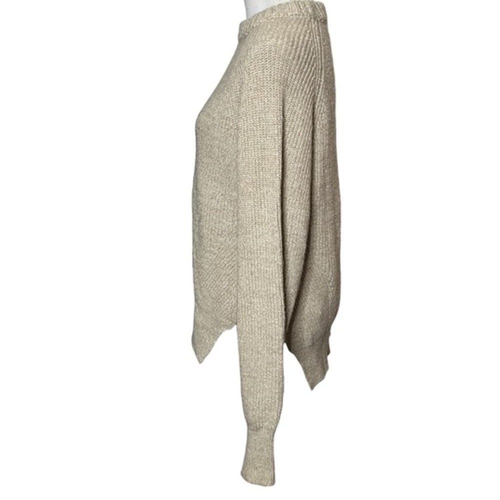 Modern Citizen Oatmeal Knit Sweater Small Chunky Crewneck Ribbed Minimalist Cozy - Picture 3 of 9